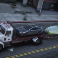 Flatbed with Tow Hitch
