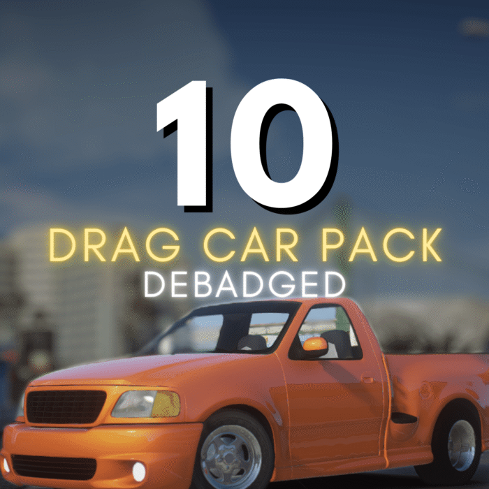 Debadged 10 Drag Racing Car Pack