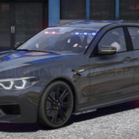 BMW M5 F90 2019 Police | Debadged | Template