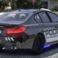 BMW M5 F90 2019 Police | Debadged | Template