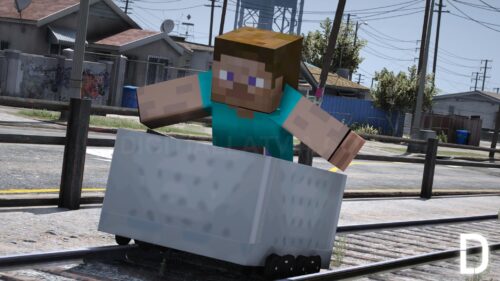digitallatvia_2_1e638f27-3c0f-4703-a349-e9442dce34df.jpg Minecraft Steve + Minecart