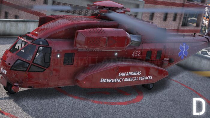 Buckingham DH-7 Iron Mule EMS Helicopter | Template