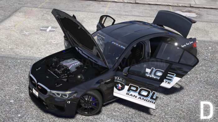 BMW M5 F90 2019 Police | Debadged | Template