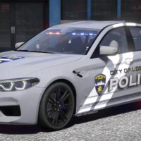 BMW M5 F90 2019 Police | Debadged | Template