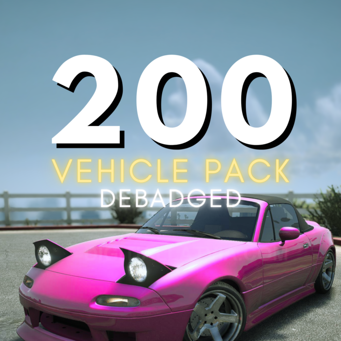 Debadged Vehicle Pack | 200 CARS