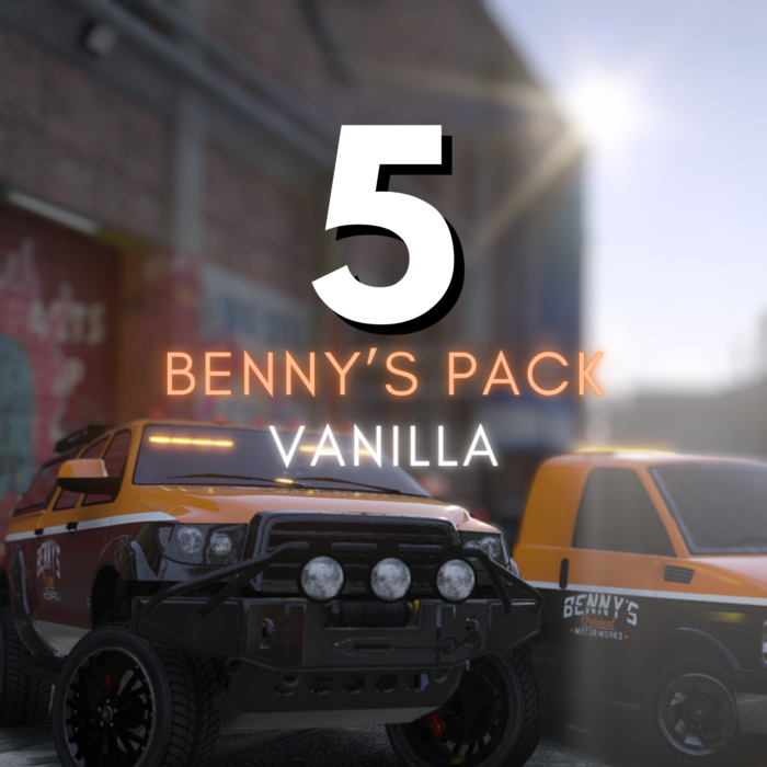 Benny's Mechanics Tow Vanilla Pack | 5 Vehicles | Templates